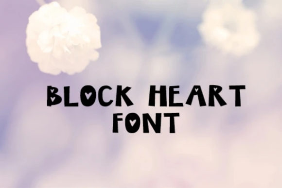 Block Heart: A Charming Display Font for Creative Branding