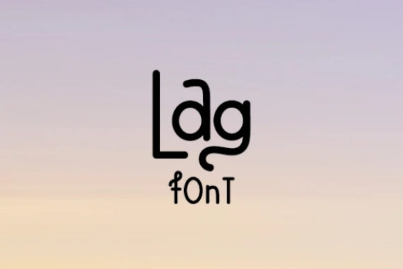 Lag: A Playful Display Font for Engaging Editorial Design