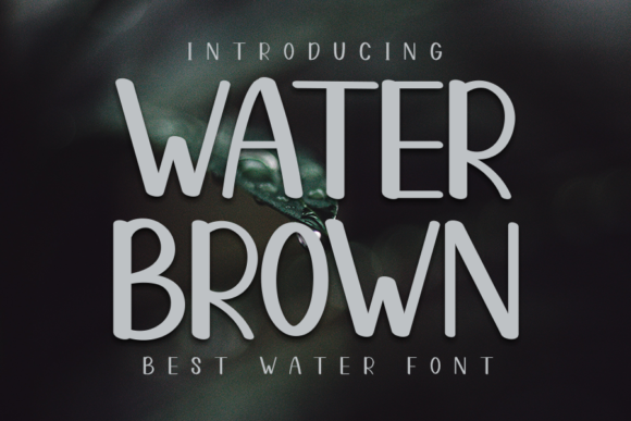 Water Brown: A Charming Display Font for Creative Makers